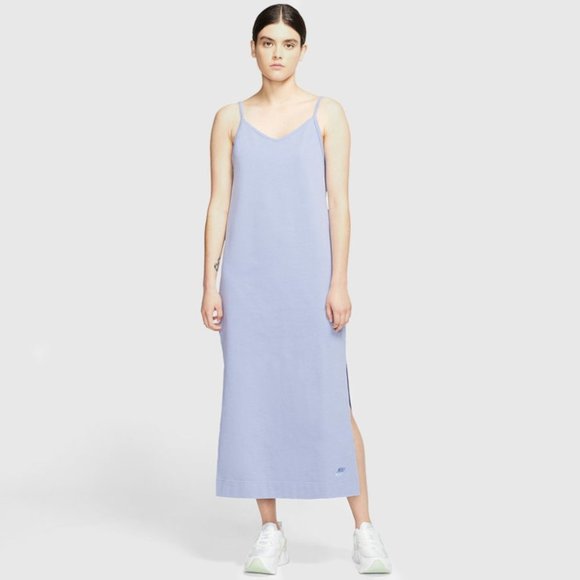 Nike CJ3750-569  NSW Maxi Jersey Dress Purple - Picture 1 of 2
